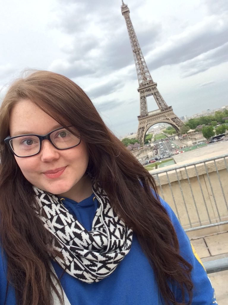 Kristina at the Eiffel Tower