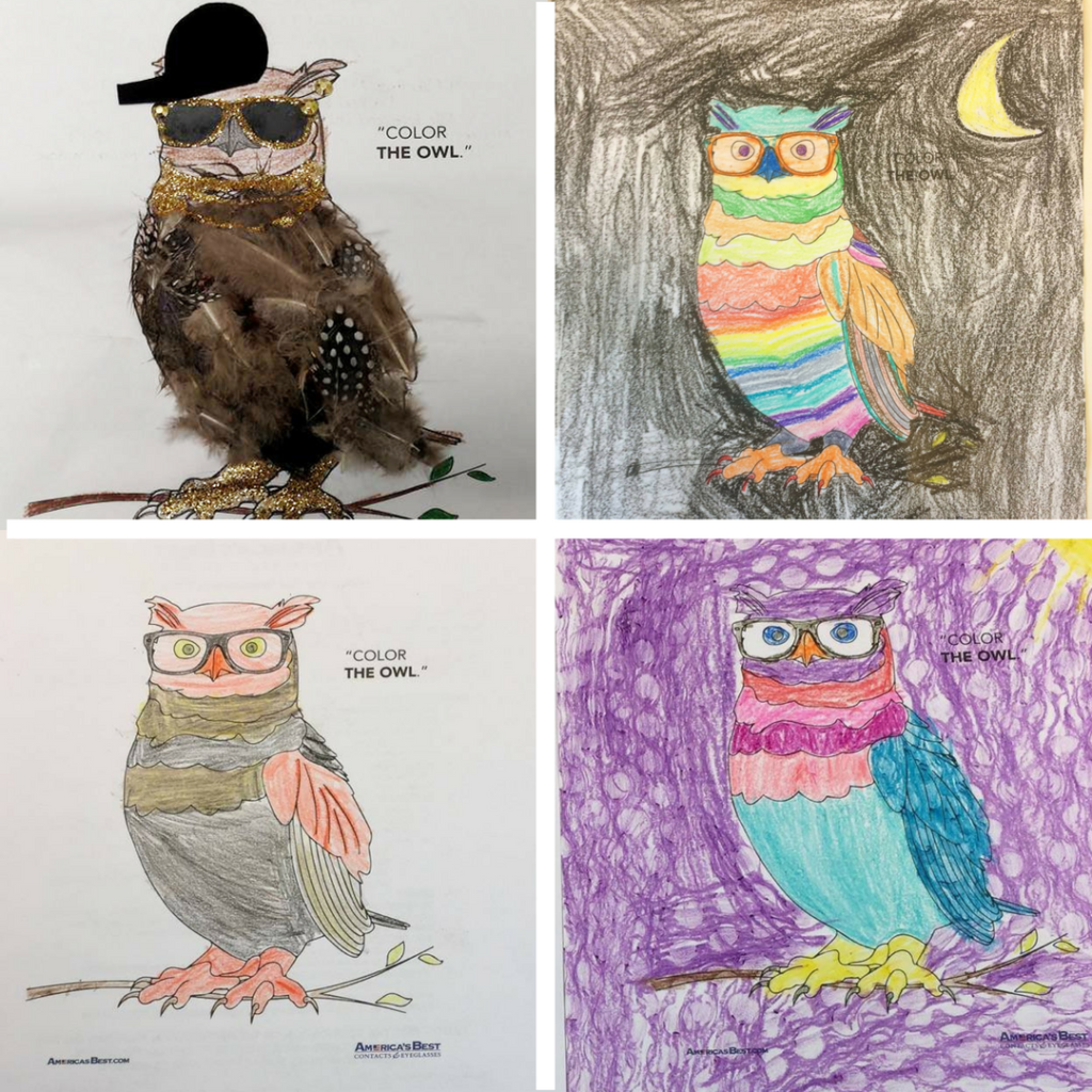 Color the owl kid's submissions 